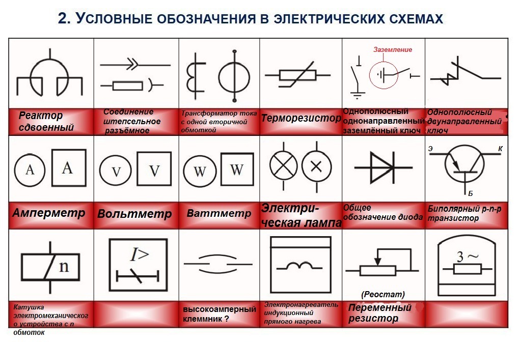 Чтение схем электрических принципиальных схем