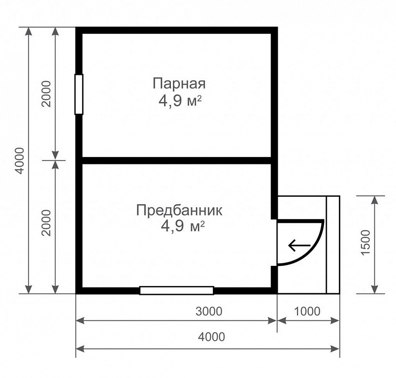 Проект простой бани